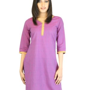 Aurelia Women Purple Striped Kurta