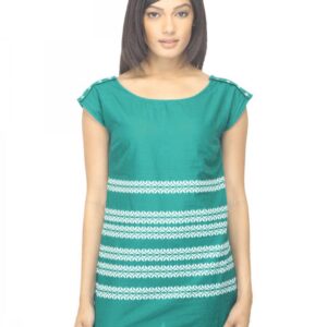 W Women Printed Green Top