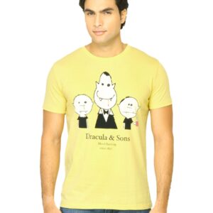 Chimp Men Printed Yellow Tshirt