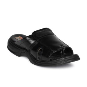 Red Chief Men Black Sandals