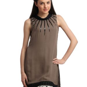 La-Emotio Women Brown Kurta