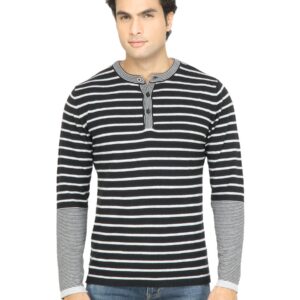 United Colors of Benetton Men Striped Black Sweater