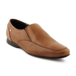 Enroute Men Leather Tan Formal Shoes
