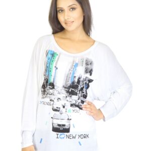 United Colors of Benetton Women White Printed T-shirt