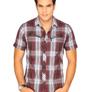 Locomotive Men Red Checked Shirt