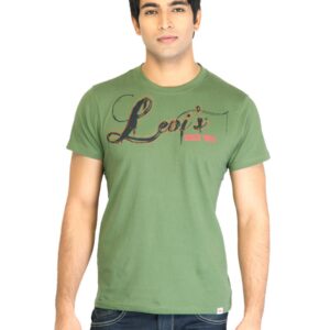 Levi's Men Printed Green Tshirts