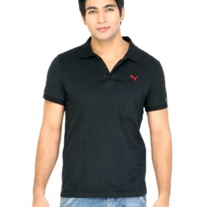 Puma Men Jersey Polo Black Tshirts