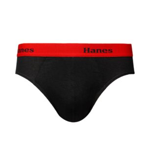 Hanes Men Black Ultimate Duo Dry Cotton Stretch Bikini Briefs