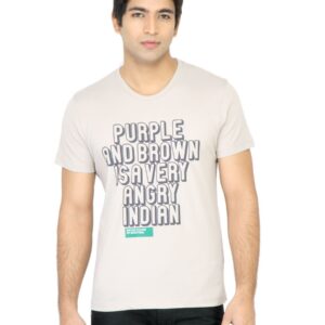United Colors of Benetton Men Printed Beige TShirt