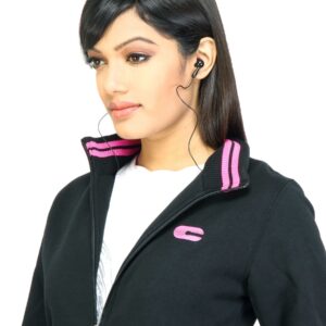 C Vox Women Solid 1354 Black Jacket