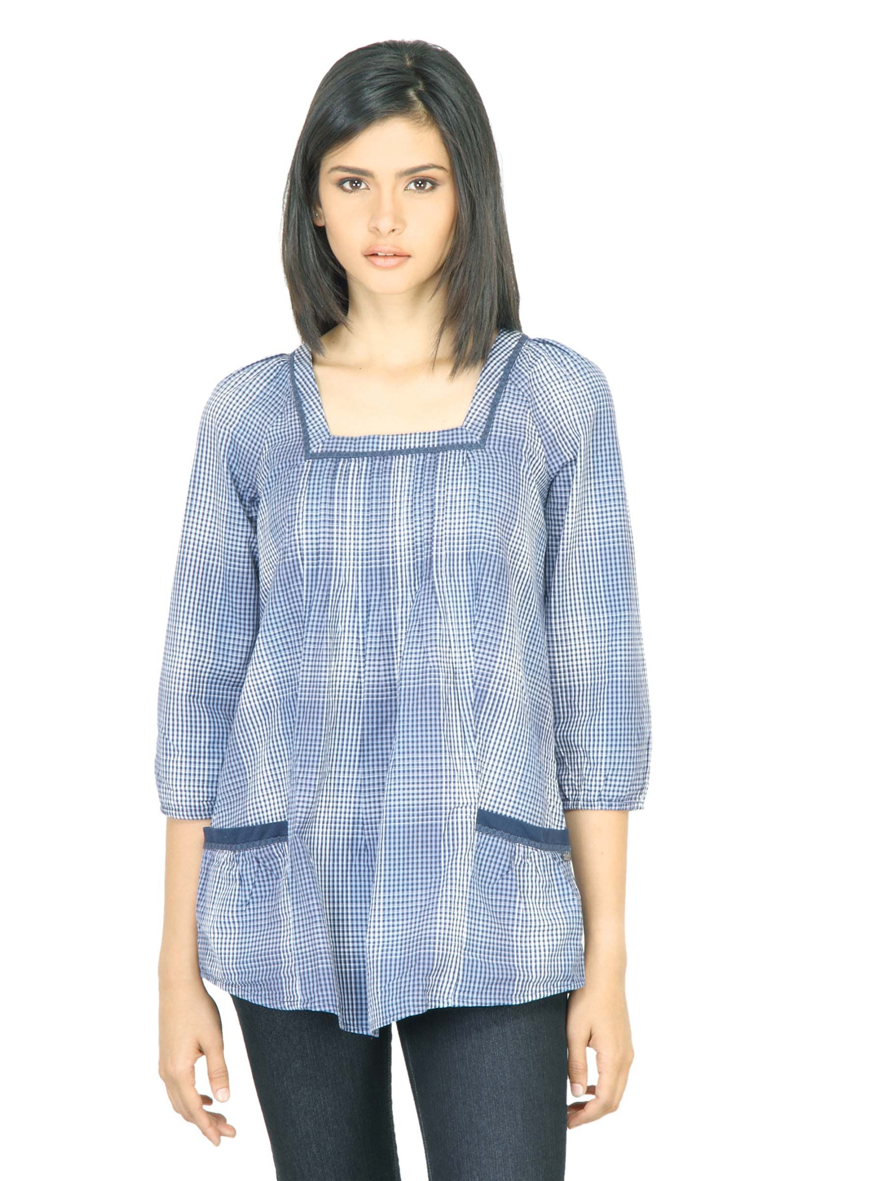 Wrangler Women Shadow Blue Top