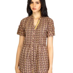 Mumbai Slang Women Printed Brown Top