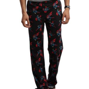 Superman Men Black Printed Lounge Pants