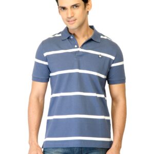United Colors of Benetton Men Stripes Blue Tshirts