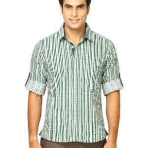 Indigo Nation Men Bwd Plaids Green Shirts