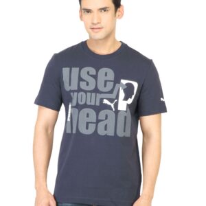 Puma Men Head Navy Blue Tshirt