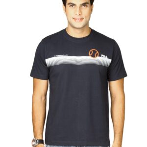 Fila Men's Round Neck Navy Blue T-shirt