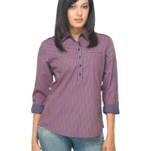 Van Heusen Woman Striped Blue Top