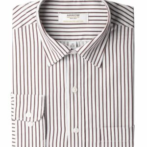 Arrow Men Stripes Brown Shirts