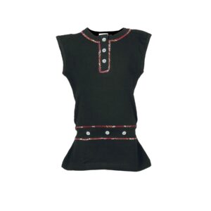 Ant Kids Crystal Button Black Tops