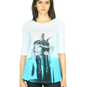 Wrangler Women Native Blue Tshirt