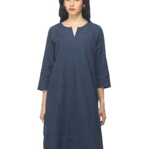Fabindia Women Navy Blue Kurta