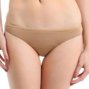 Enamor Women Beige Mid-Rise Bikini Brief