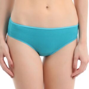 Enamor Women Blue Mid-Rise Bikini Brief