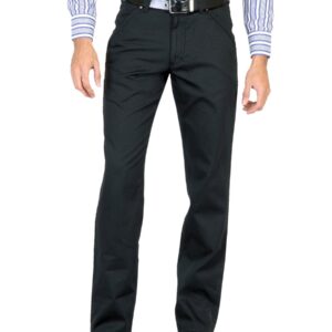 Scullers Men Solid Navy Blue Trousers
