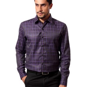 John Players Men Check Black Shirt