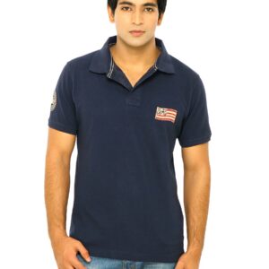 Wrangler Men Navy Blue Polo Tshirts