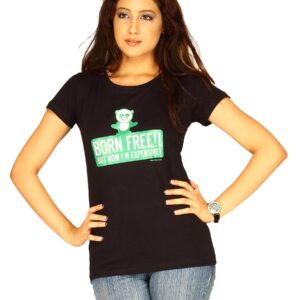 Inkfruit Women's Born Free Black T-shirt