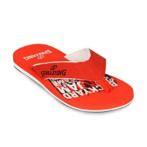 Spalding Men's Red White With Ego Graphic Flip Flop