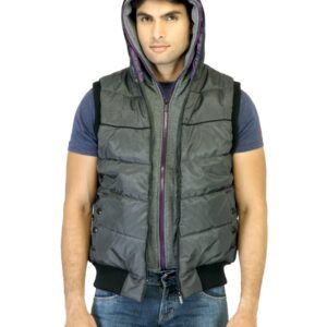 Provogue Men Grey Sleeveless Jacket