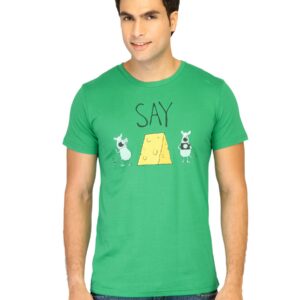 Chimp Men Say Cheese Green Tshirts