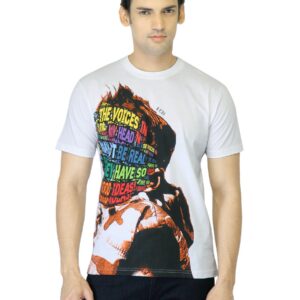 United Colors of Benetton Men White Printed T-shirt