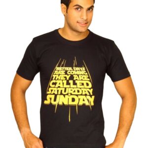 Myntra Men's Better Days Are Coming Black T-shirt