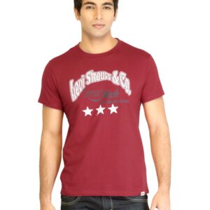 Levi's Men Printed Red Tshirts