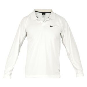 Nike Men Solid Off-White Polo Jerseys