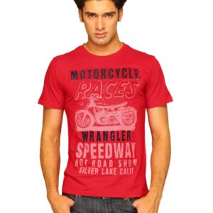 Wrangler Men's Racing Big Print Red T-shirt