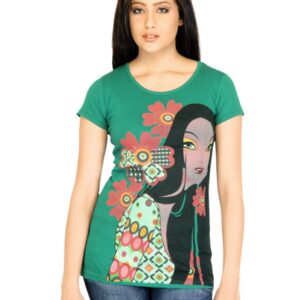 Jealous 21 Women Printed Green Top