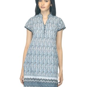 Vishudh Women Printed Grey Kurta