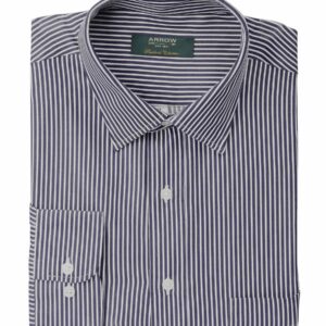 Arrow Men Stripes Navy Blue Shirts