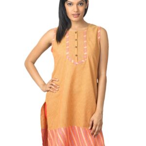 Aurelia Women Brown & Orange Kurta
