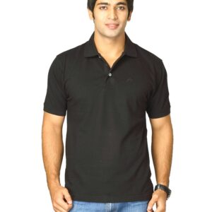 Proline Men Black Polo T-shirt