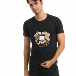 Myntra Men Black Printed T-shirt