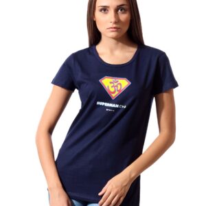 Tantra Women Navy Blue Supermantra T-shirt