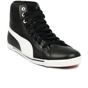 Puma Men's Benecio Mid Leather Black White Shoe