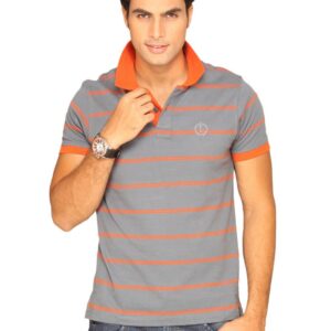 Lee Men's Striper Grey Orange T-shirt