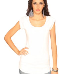 UCB Women's Epaulettes On Sleeve White T-shirt